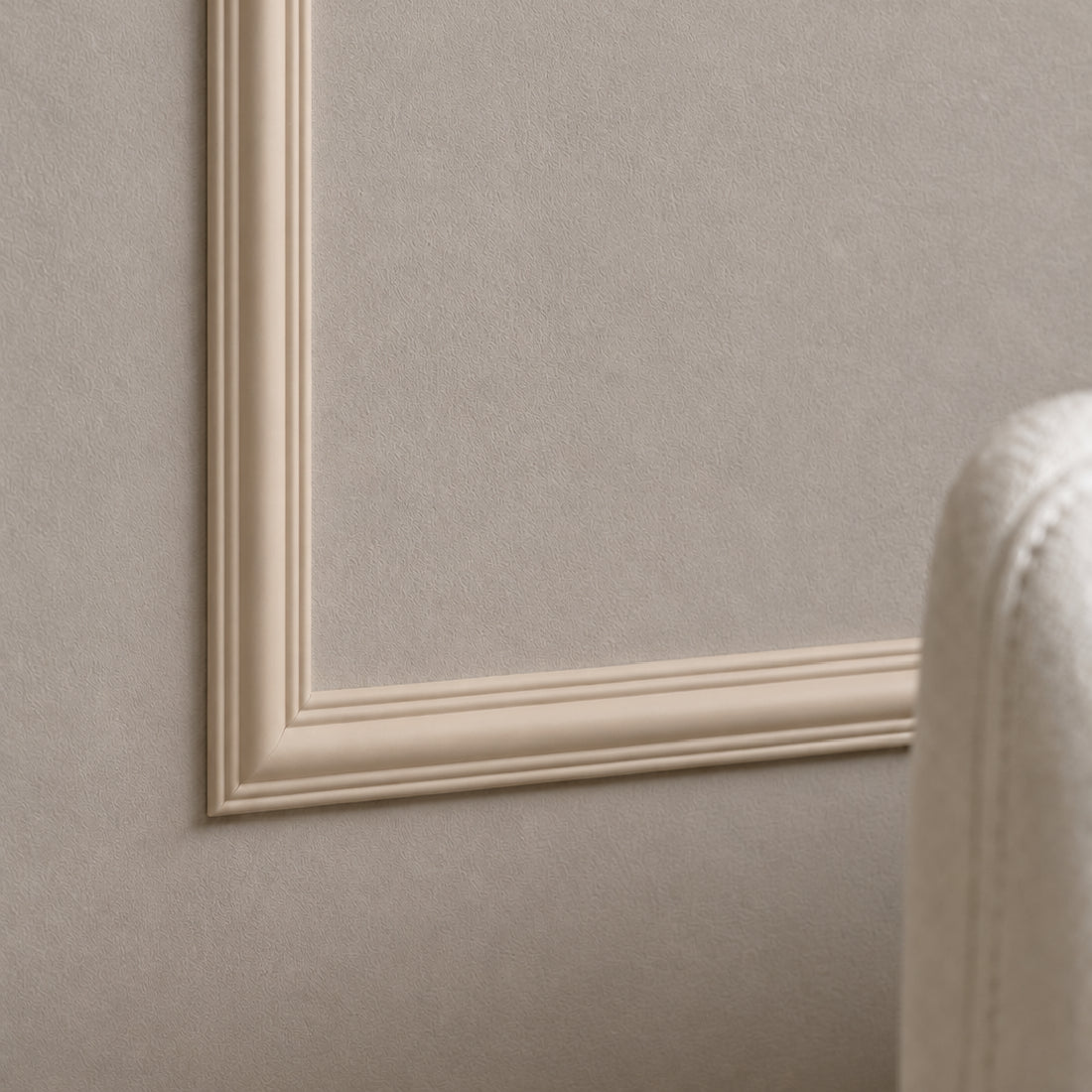 Boiserie Branco Rodameio Moldura de EVA Autocolante | RM61 - Meu Rodapé