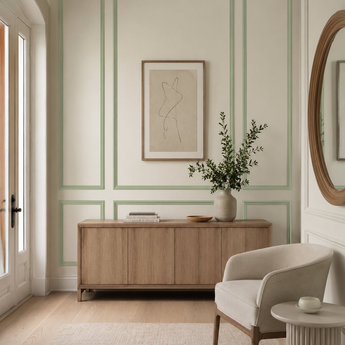 Boiserie Branco Rodameio Moldura de EVA Autocolante | RM61 - Meu Rodapé