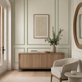 Boiserie Branco Rodameio Moldura de EVA Autocolante | RM61 - Meu Rodapé