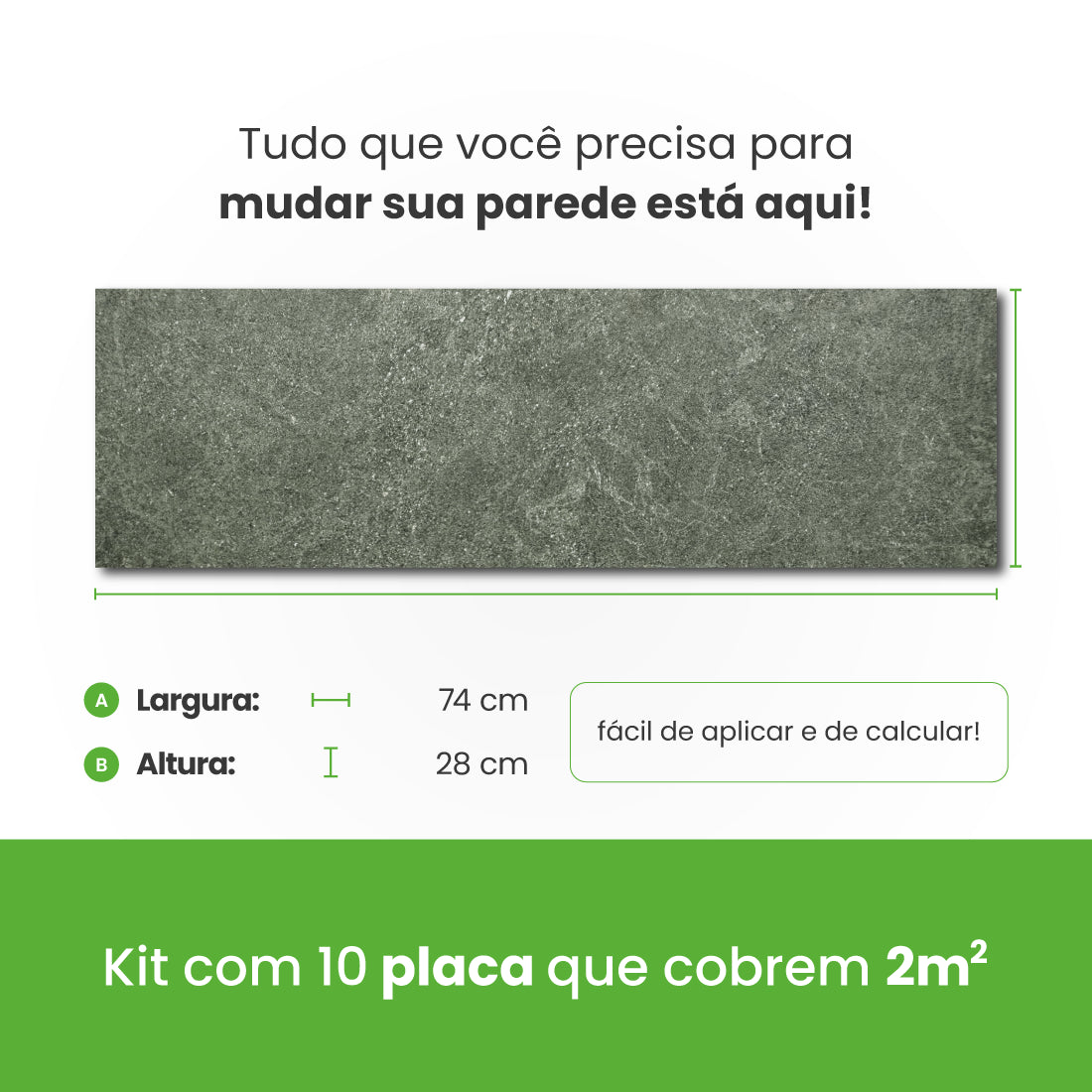 Revestimento Autocolante Coleção Pedras Formato Placa
