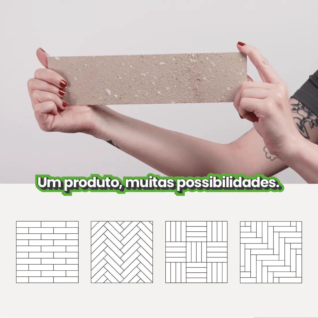 Revestimento Tijolinho Autocolante em Pedra Flexível-Meu-Rodape--