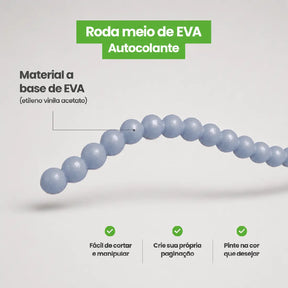 Rodameio Pérola em EVA Autocolante