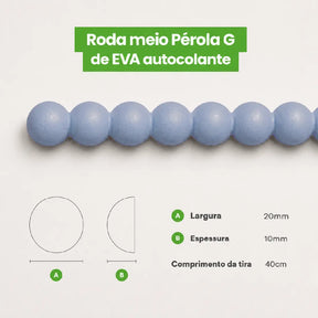 Rodameio Pérola em EVA Autocolante