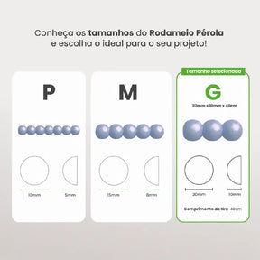 Rodameio Pérola em EVA Autocolante