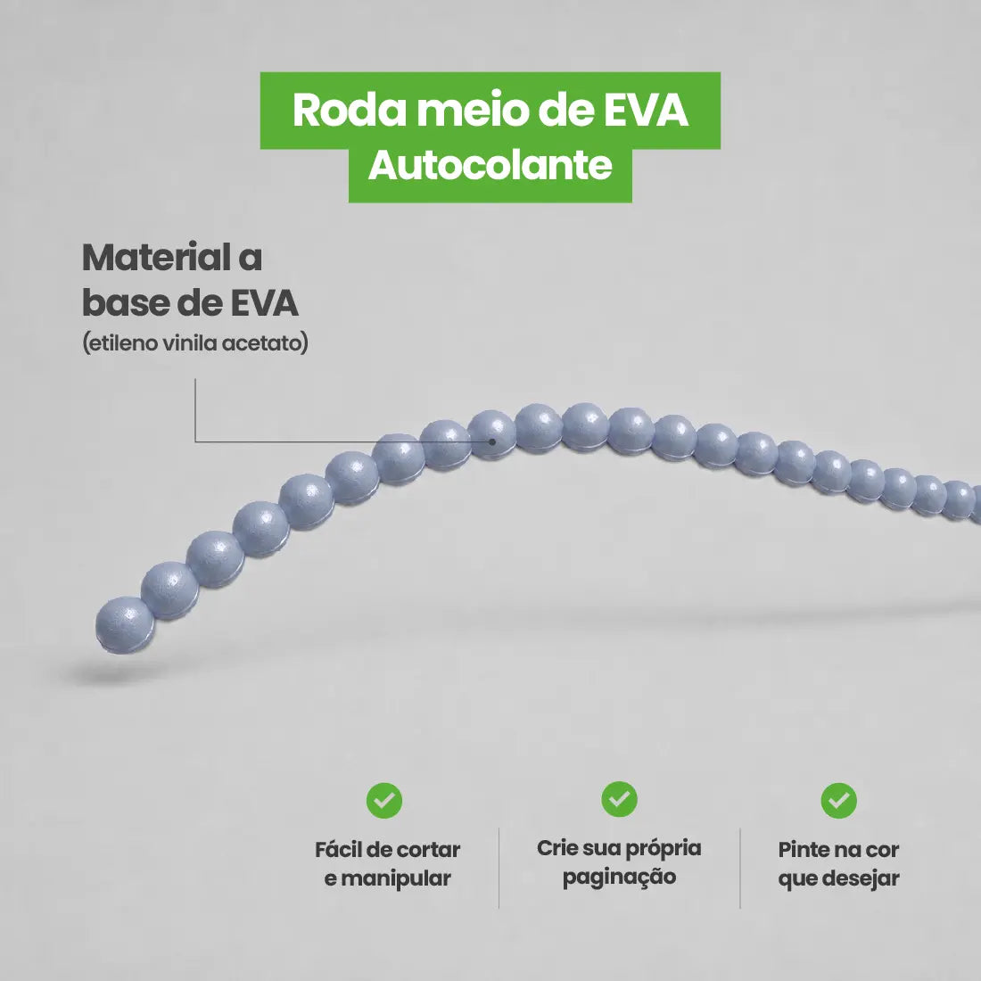 Rodameio Pérola em EVA Autocolante