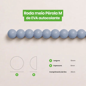 Rodameio Pérola em EVA Autocolante