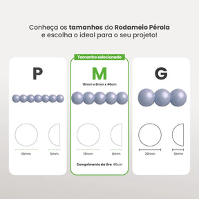 Rodameio Pérola em EVA Autocolante