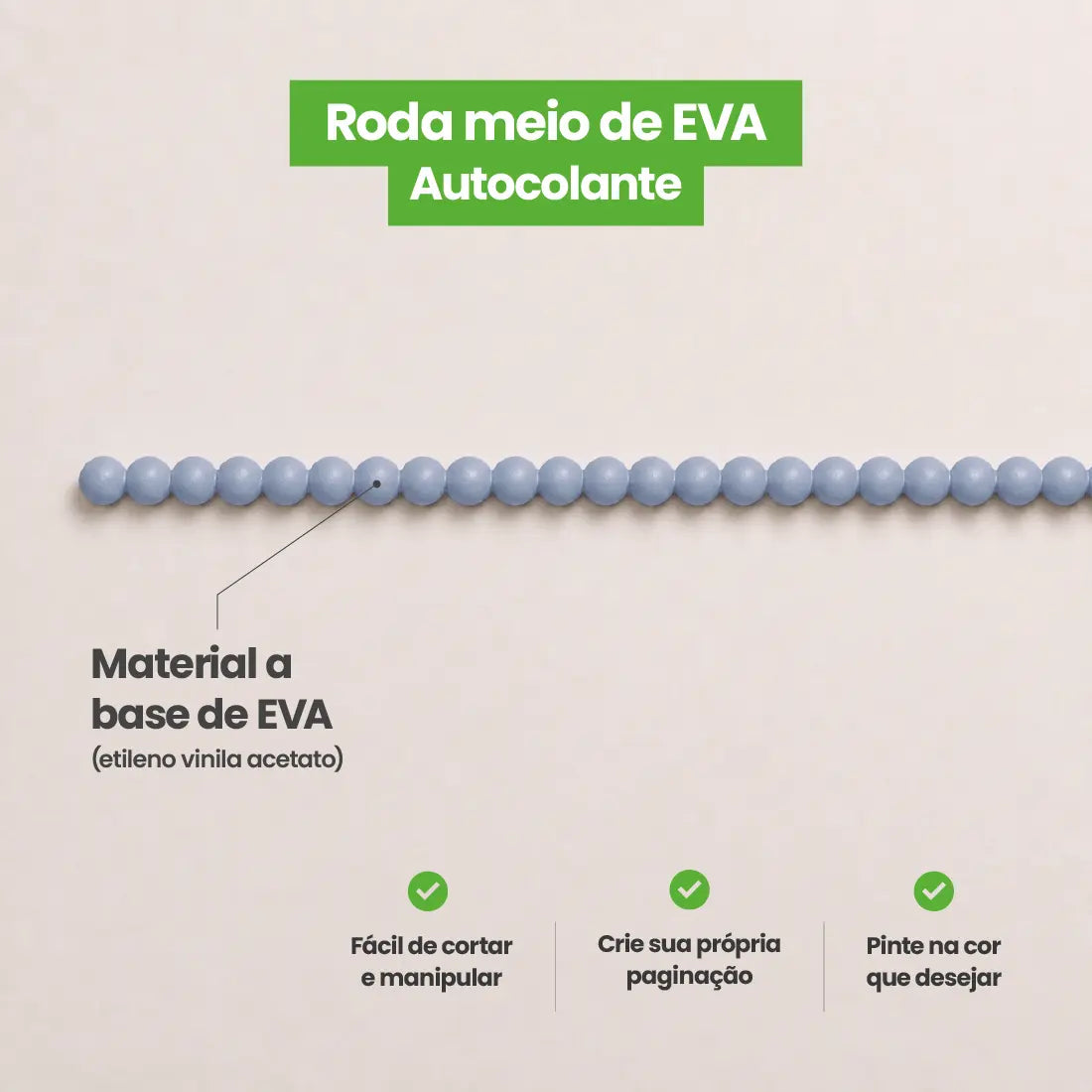 Rodameio Pérola em EVA Autocolante