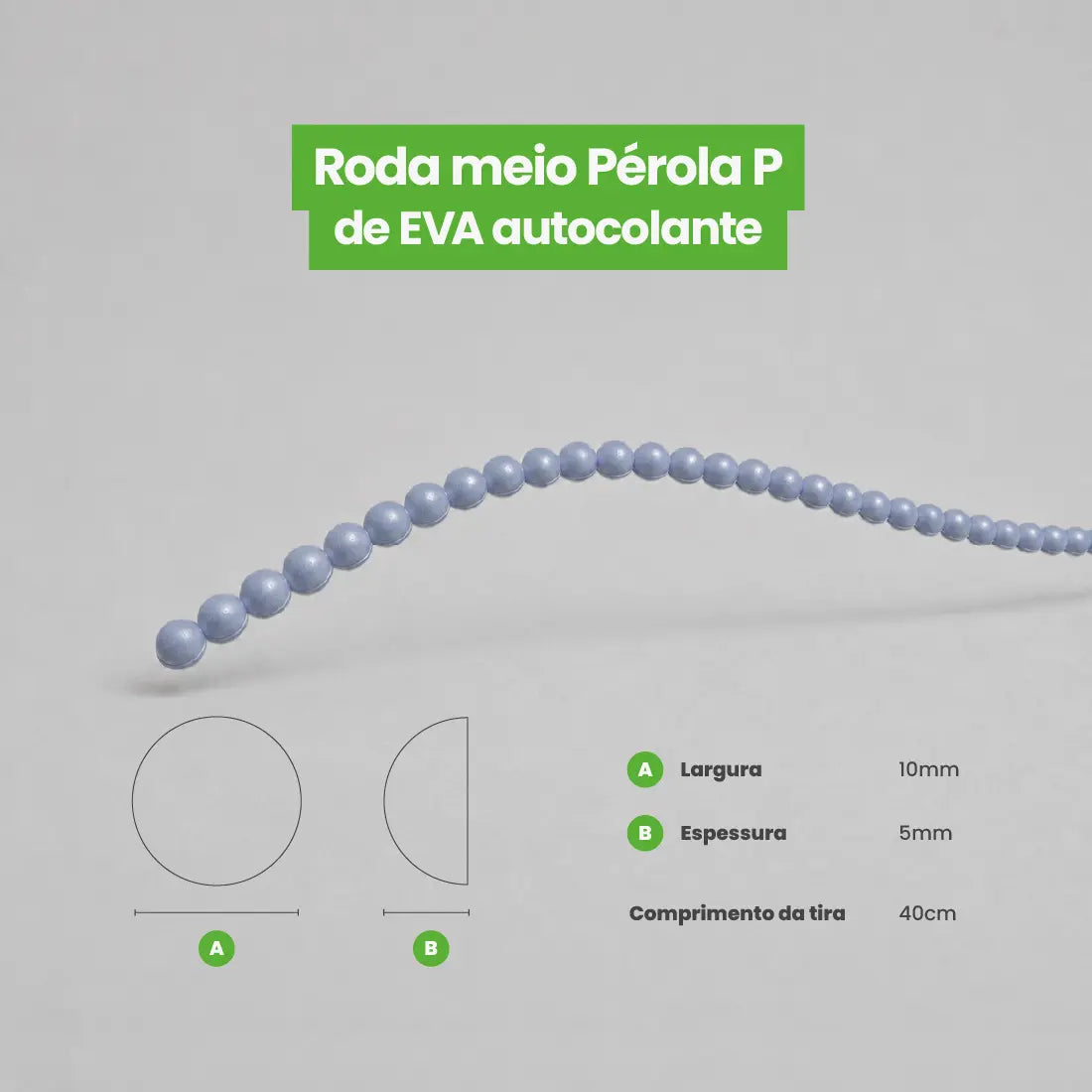 Rodameio Pérola em EVA Autocolante