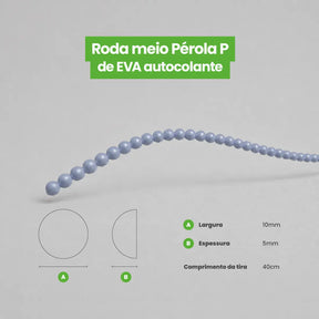 Rodameio Pérola em EVA Autocolante