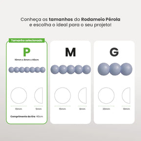 Rodameio Pérola em EVA Autocolante
