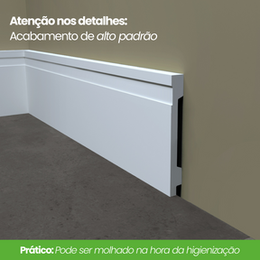 Rodapé de Poliestireno Frisado | Barra de 1.8 metros