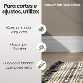 Rodapé de Poliestireno Frisado | Barra de 1.8 metros