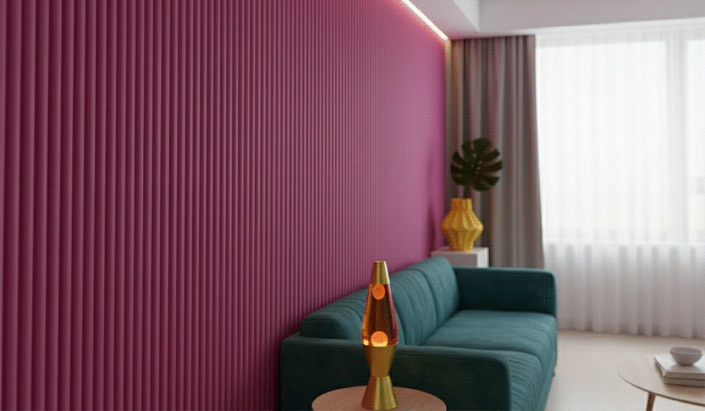 Ambiente com painel POP aplicado