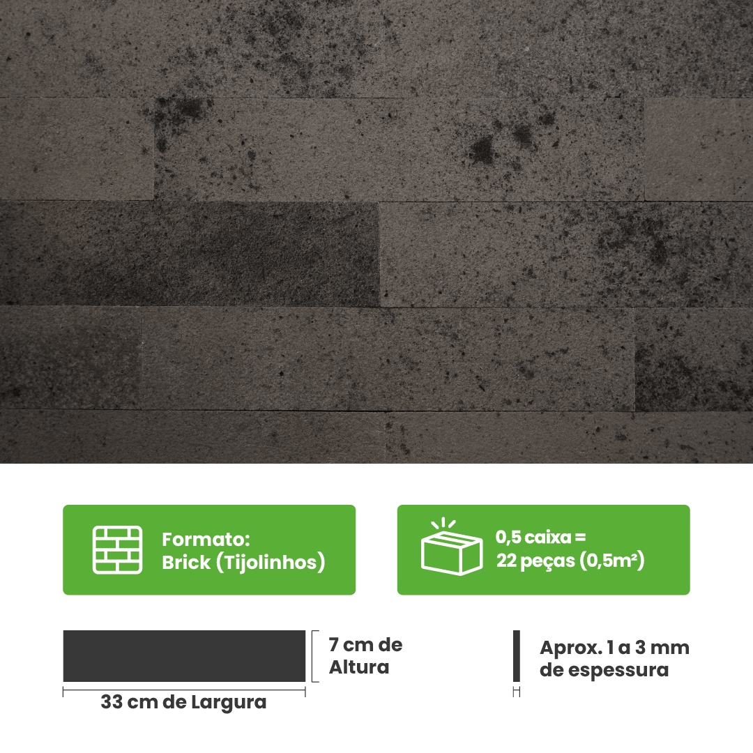 Revestimento Tijolinho Autocolante em Pedra Flexível - Meu Rodapé