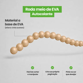 Rodameio Pérola em EVA Autocolante