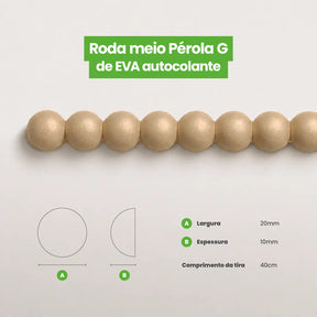 Rodameio Pérola em EVA Autocolante