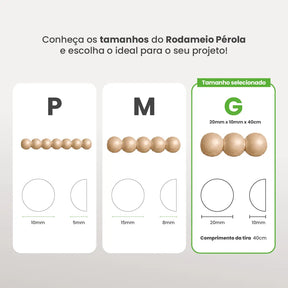 Rodameio Pérola em EVA Autocolante
