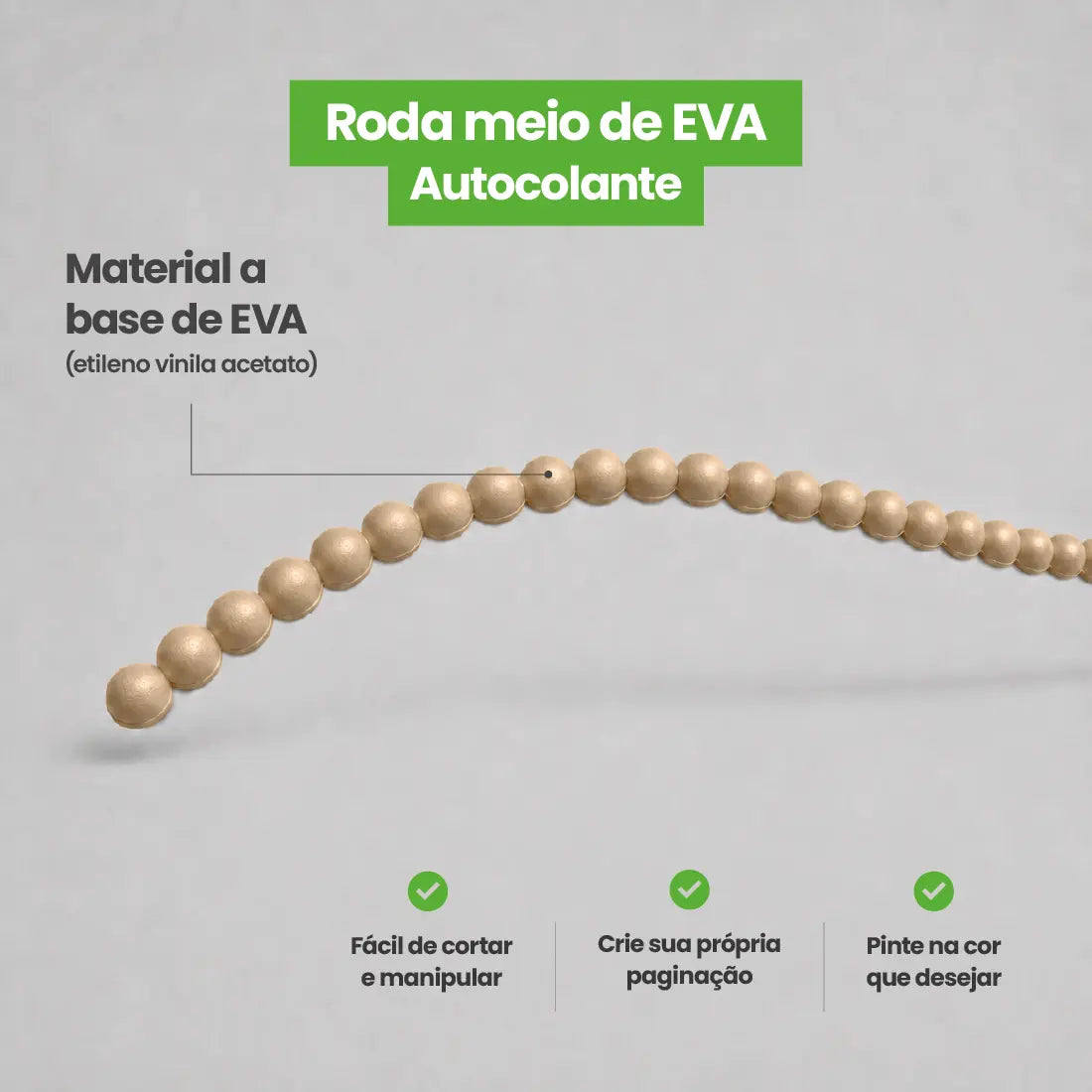 Rodameio Pérola em EVA Autocolante