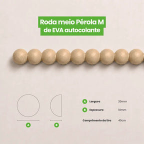 Rodameio Pérola em EVA Autocolante