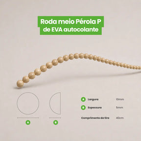 Rodameio Pérola em EVA Autocolante