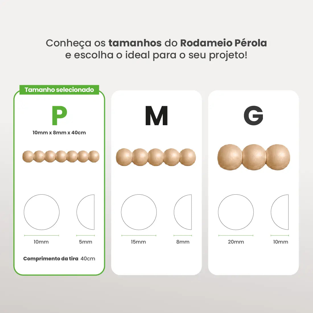 Rodameio Pérola em EVA Autocolante