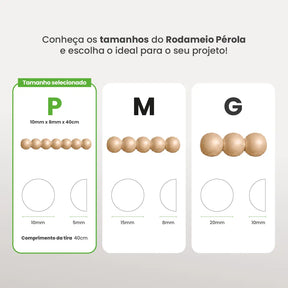 Rodameio Pérola em EVA Autocolante