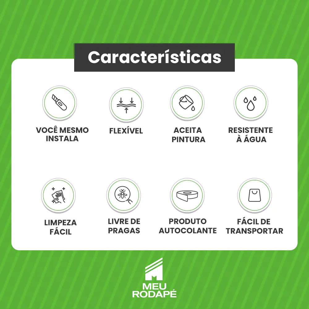 Rodapé Passa fio de EVA Autocolante | RP16-Meu-Rodape--