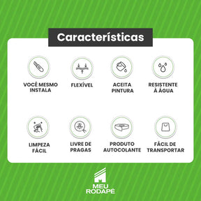 Rodapé Passa fio de EVA Autocolante | RP16-Meu-Rodape--