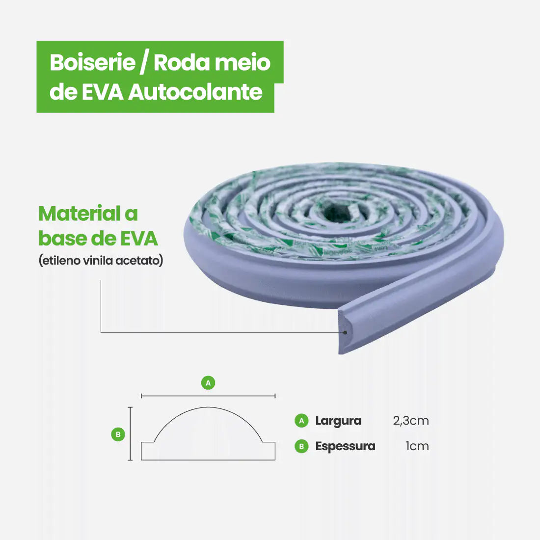 Boiserie Colorido Rodameio Moldura de EVA Autocolante | Linha Play-Meu-Rodape--