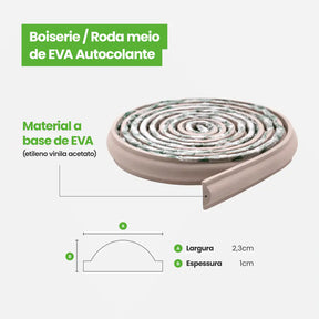 Boiserie Colorido Rodameio Moldura de EVA Autocolante | Linha Play-Meu-Rodape--
