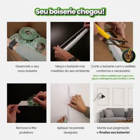 Rodameio Moldura Boiserie de EVA Autocolante | RM61