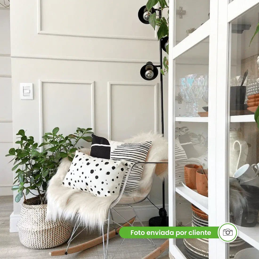 Boiserie Branco Rodameio Moldura de EVA Autocolante | RM610-Meu-Rodape--