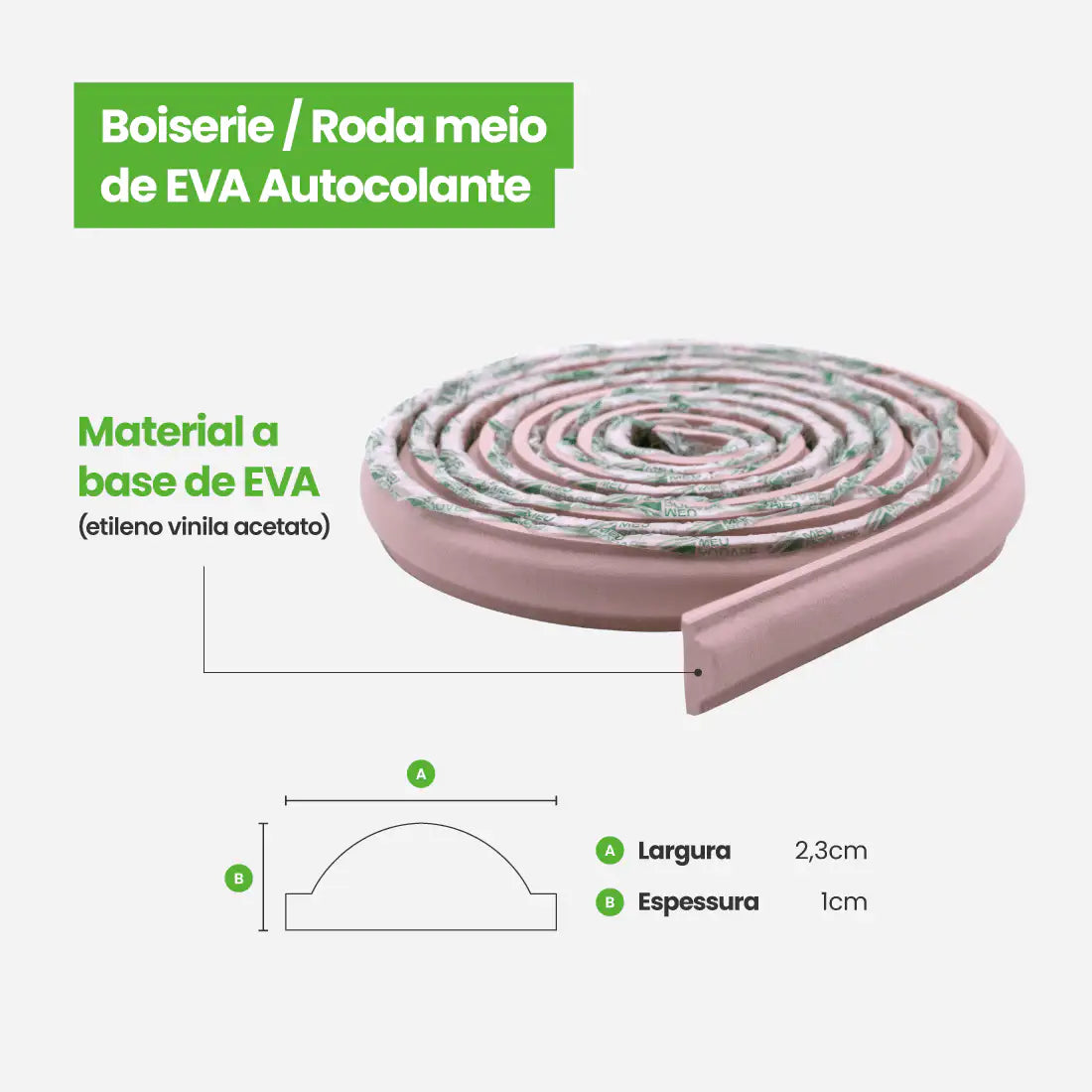 Boiserie Colorido Rodameio Moldura de EVA Autocolante | Linha Play-Meu-Rodape--