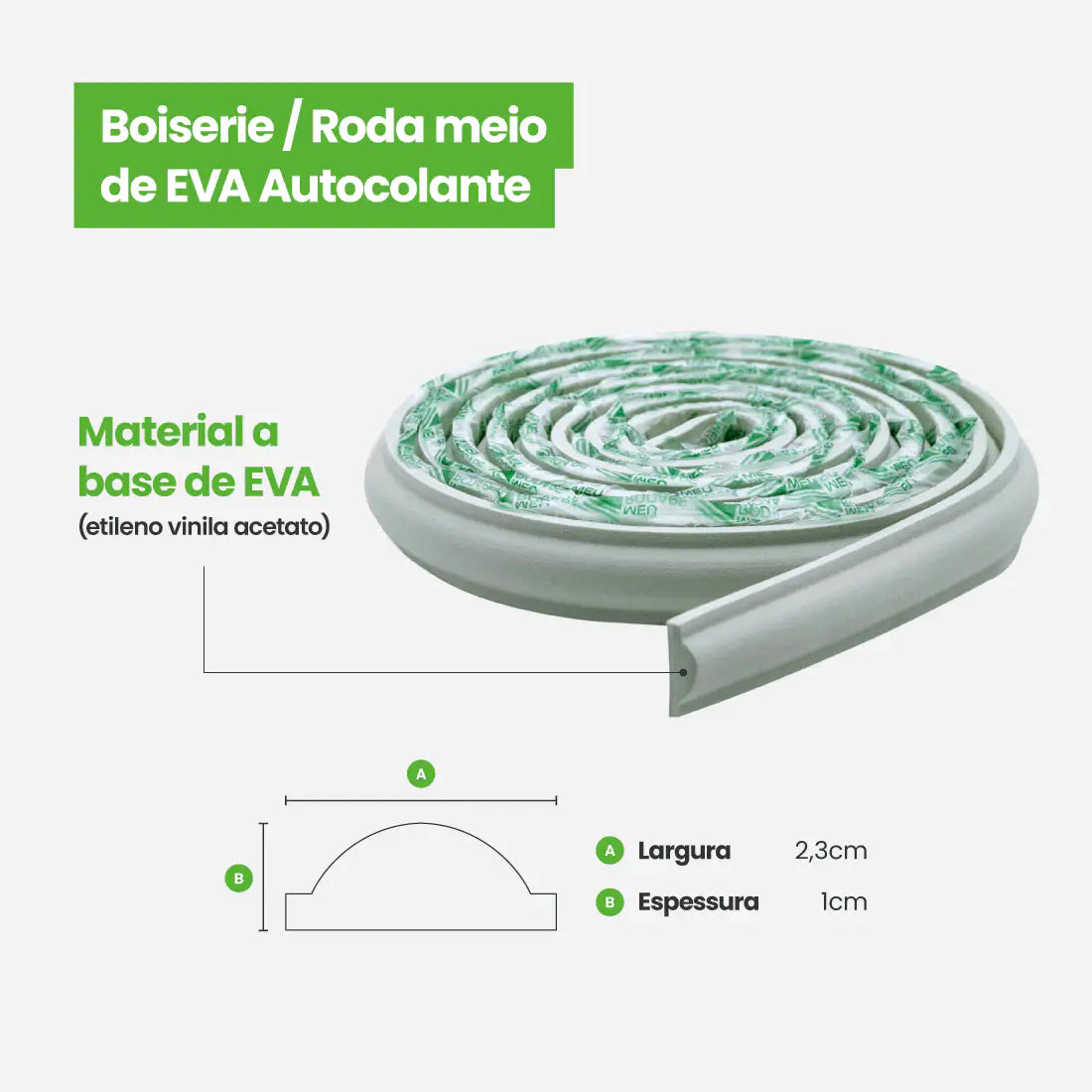 Boiserie Colorido Rodameio Moldura de EVA Autocolante | Linha Play-Meu-Rodape--