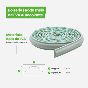 Boiserie Colorido Rodameio Moldura de EVA Autocolante | Linha Play-Meu-Rodape--