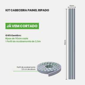 Kit Cabeceira Painel Ripado | Linha Play