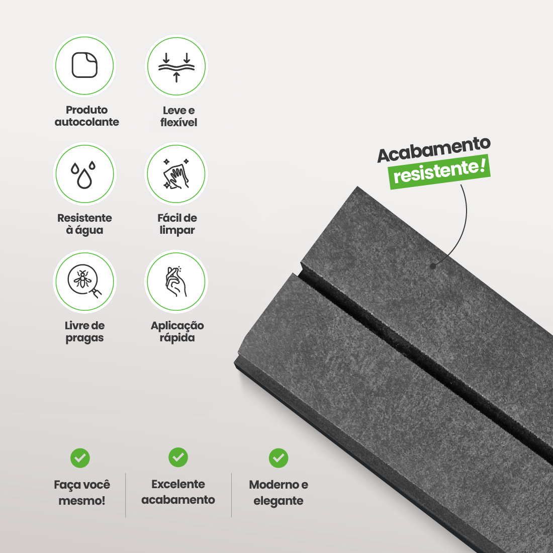 Kit Cabeceira Painel Ripado Autocolante | Linha Urban +