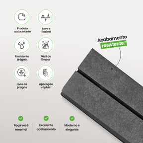 Kit Cabeceira Painel Ripado Autocolante | Linha Urban +