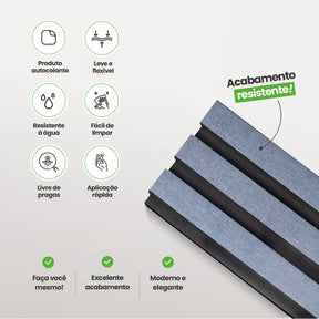 Kit Cabeceira Painel Ripado Autocolante | Linha Urban-Meu-Rodape--