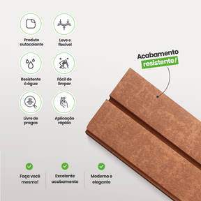 Kit Cabeceira Painel Ripado Autocolante | Linha Urban +