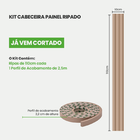 Kit Cabeceira Painel Ripado | Linha Play