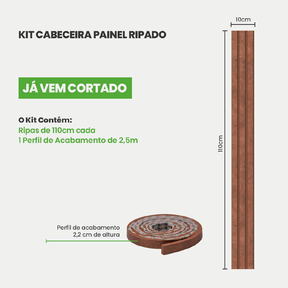 Kit Cabeceira Painel Ripado | Linha Urban