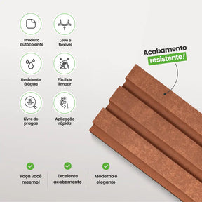 Kit Cabeceira Painel Ripado Autocolante | Linha Urban-Meu-Rodape--