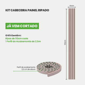 Kit Cabeceira Painel Ripado | Linha Play