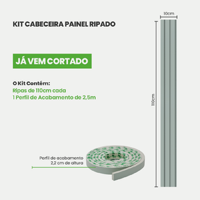 Kit Cabeceira Painel Ripado | Linha Play