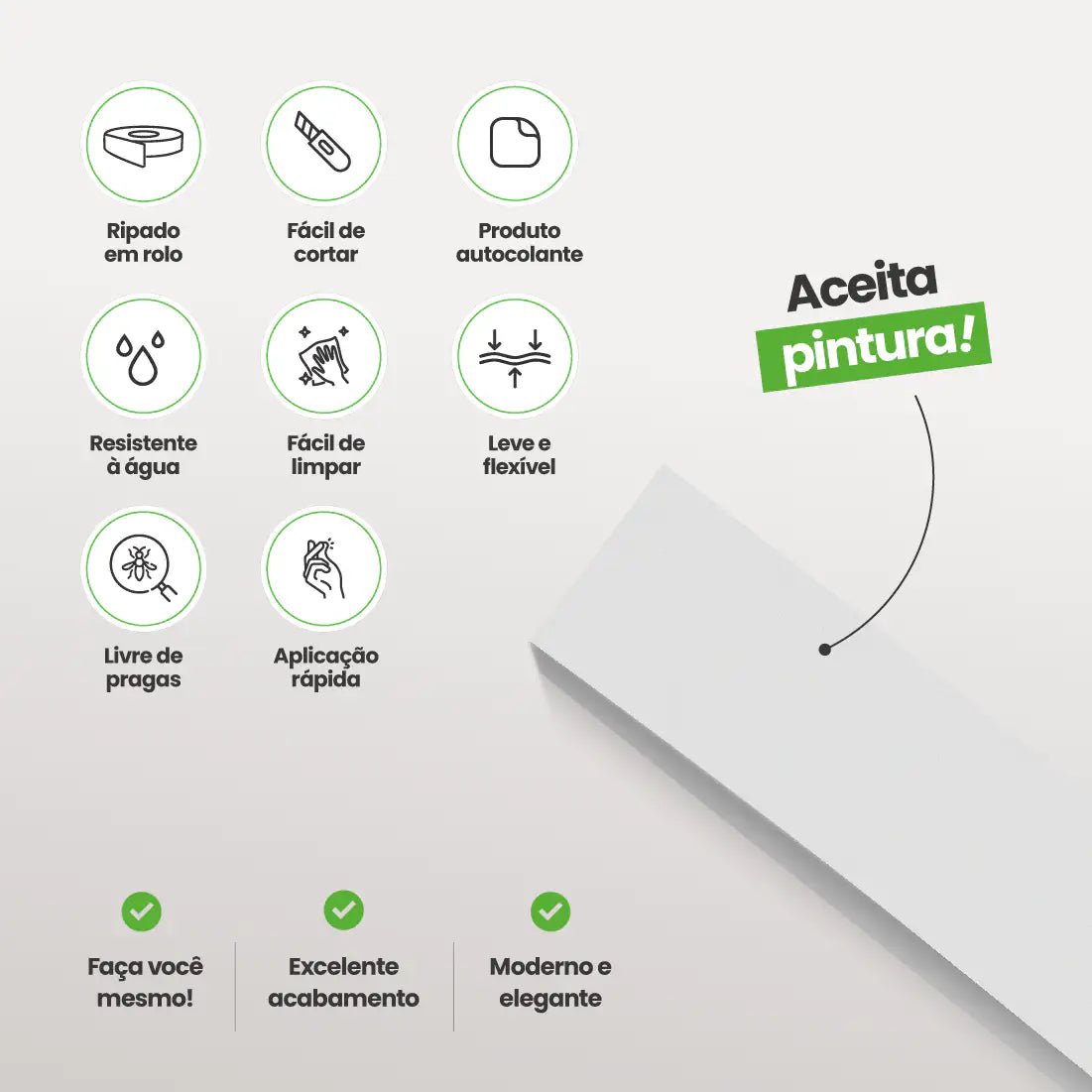 Painel Ripado de EVA Autocolante | RM43-Meu-Rodape--