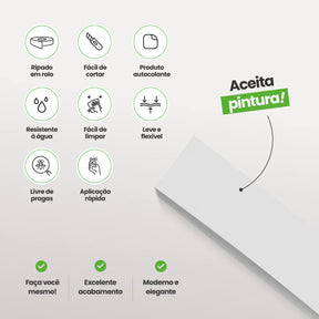 Painel Ripado de EVA Autocolante | RM43-Meu-Rodape--