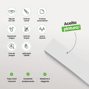 Painel Ripado de EVA Autocolante | RM43-Meu-Rodape--