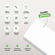 Painel Ripado de EVA Autocolante | RP43 Meu Rodapé